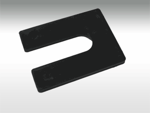 3/8in. x 3in. x 4in. Solid Plastic Horseshoe Shim 7/8in. Slot