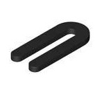 1/4 x 1-1/2 x 3-1/2 SOLID Plastic U Shim 1/2 Slot -Black-500 pc