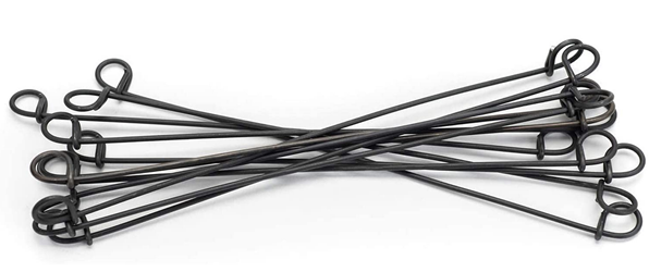 10in. Black Annealed Double Loop Steel Wire Ties- 17 ga.-5000pc-Imported 