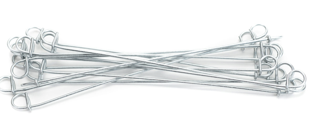 18in. Galvanized 14 Gauge Double Loop Steel Wire Loop Ties - 2000pc 