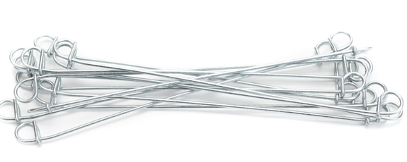 18in. Galvanized 16 Gauge Double Loop Steel Wire Ties - 2500pc 