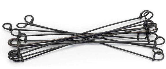 25in. Black Annealed Double Loop Steel Wire Ties 18 Ga.- 2500 pc- Domestic 