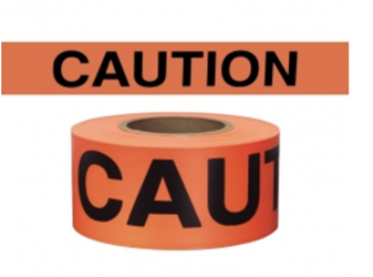 3 Mil Orange Caution Tape 3in. X 1000 ft-8 Rolls per Carton