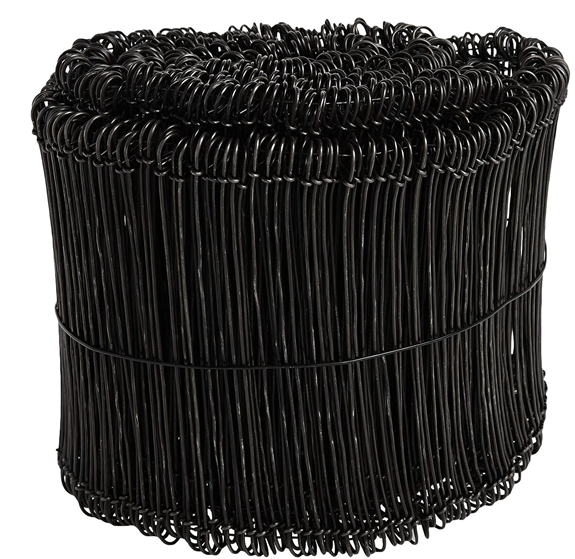 36in. Black Annealed Double Loop Steel Wire Ties 15 Ga.- 1500 pc- Domestic 