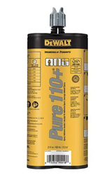 DeWalt Pure110+ Epoxy Injection Adhesive Anchoring System 21 oz Dual Cartridge- 12 pc 