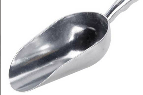 Deslauriers Heavy Duty Round Bottom Scoop 21 oz Cast Aluminum 8.5in. x 4.75in. x 2.75in. Deep