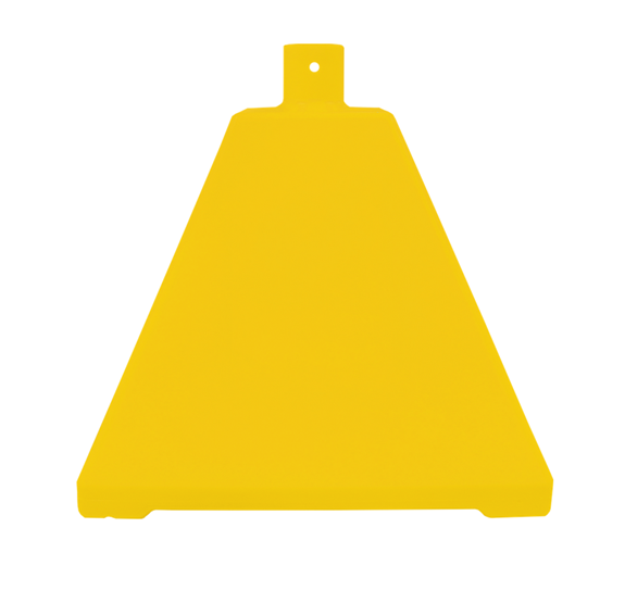 Ideal Shield Pyramid Polyethylene Sign Base OSHA Yellow